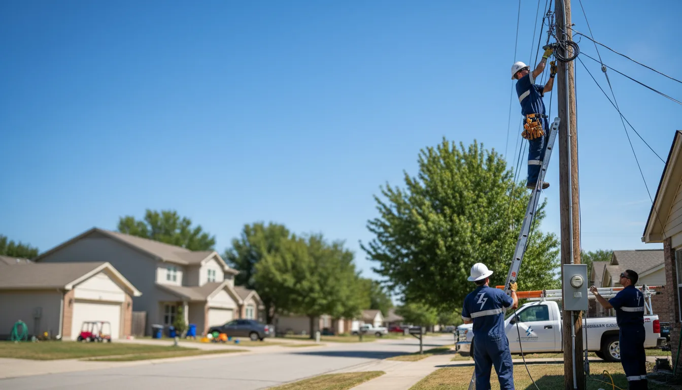 Residential electrician providing installation services in Bokoshe, OK